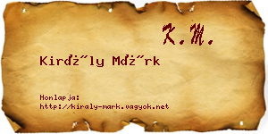 Király Márk névjegykártya